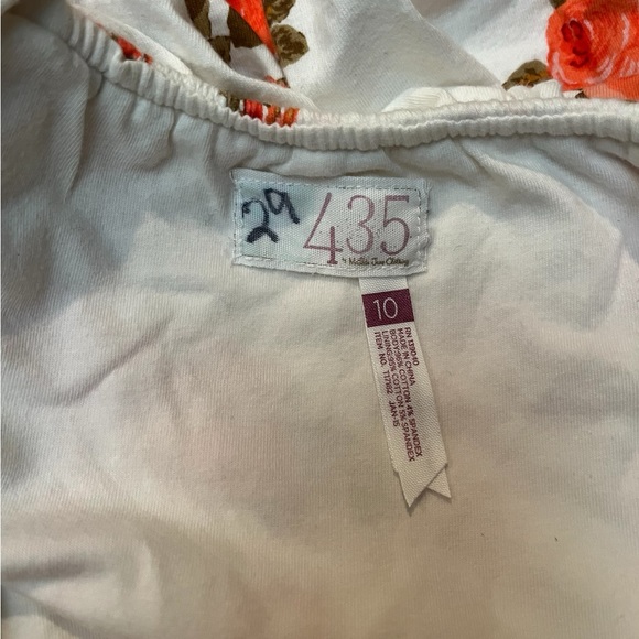 Matilda Jane 435 size 10 girls top white with orange flowers EUC - Picture 5 of 5